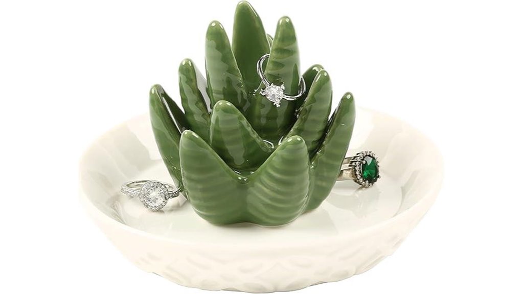ceramic aloe ring holder