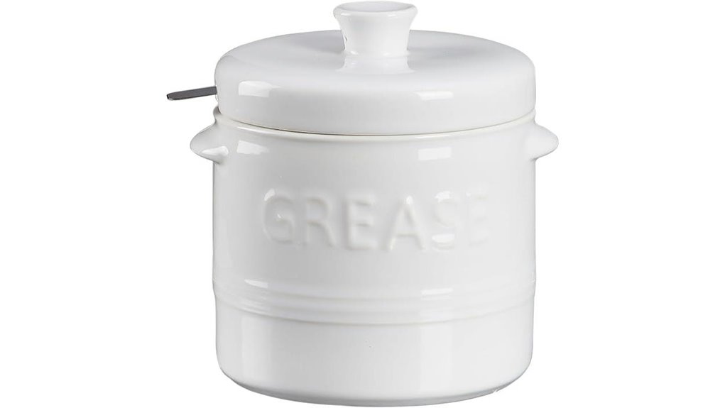 ceramic bacon grease container