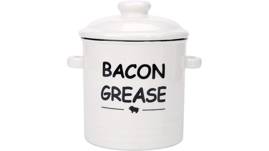 ceramic bacon grease container