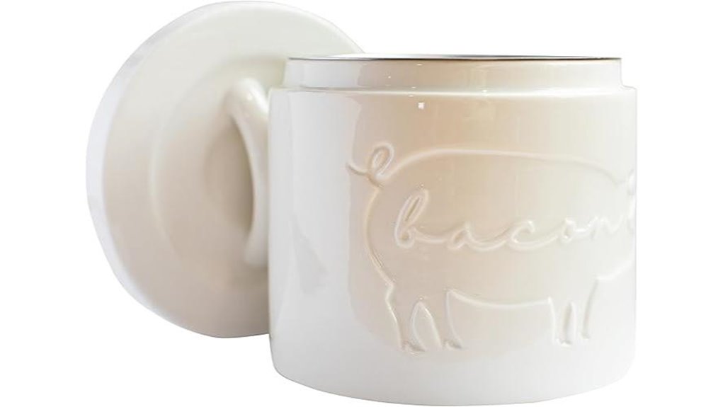 ceramic bacon grease strainer