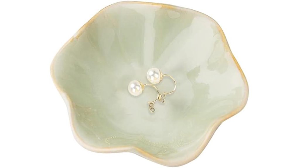 ceramic green jewelry keytray