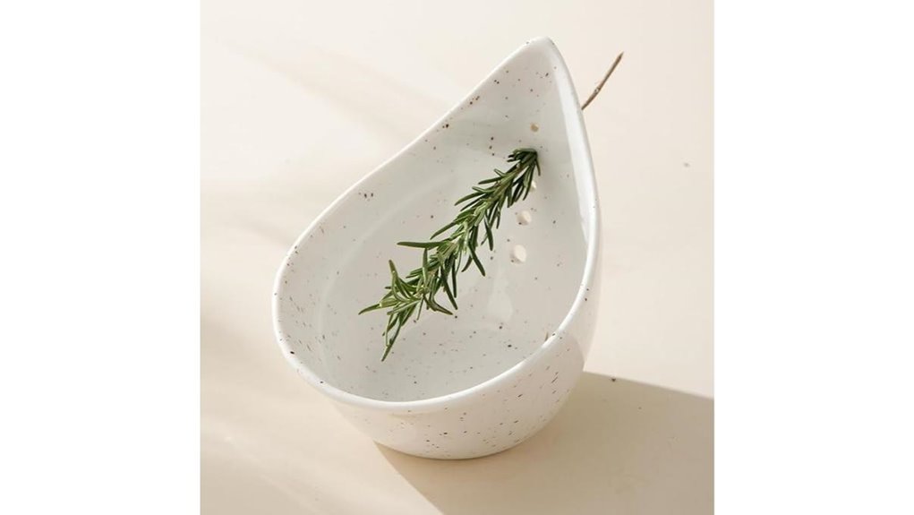 ceramic herb stripper bowl
