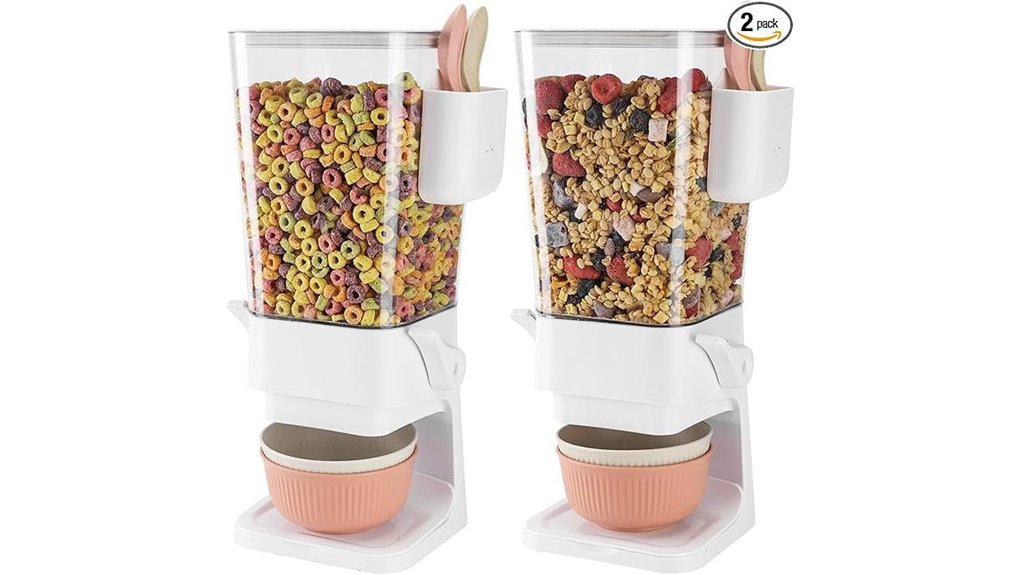 cereal dispenser with lids