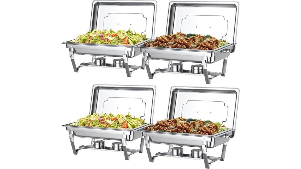 chafing dishes with lids and warmers