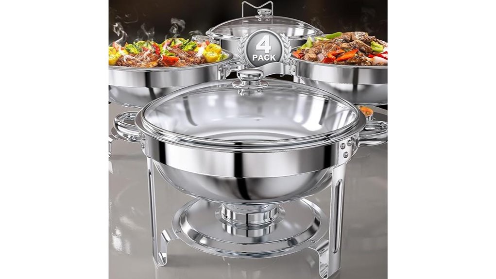chafing dishes with lids