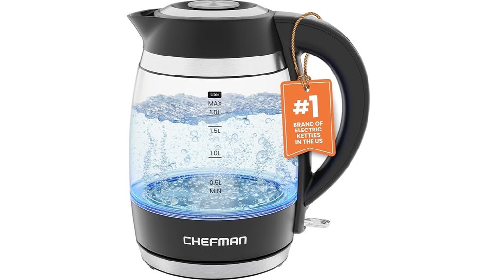 chefman 1500w 1 8l kettle