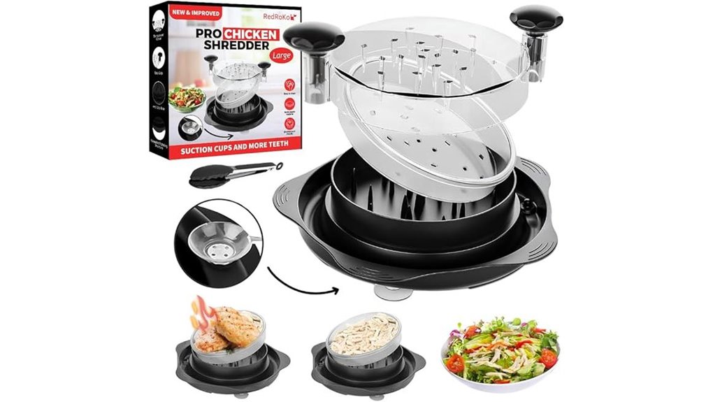 chicken shredder tool with suction cups