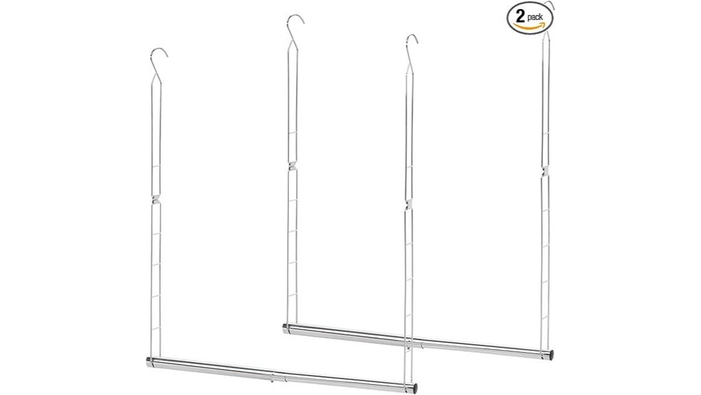chromed adjustable closet rods