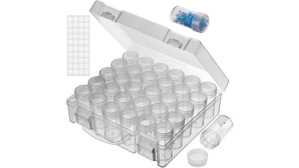 clear 30 grid bead organizer