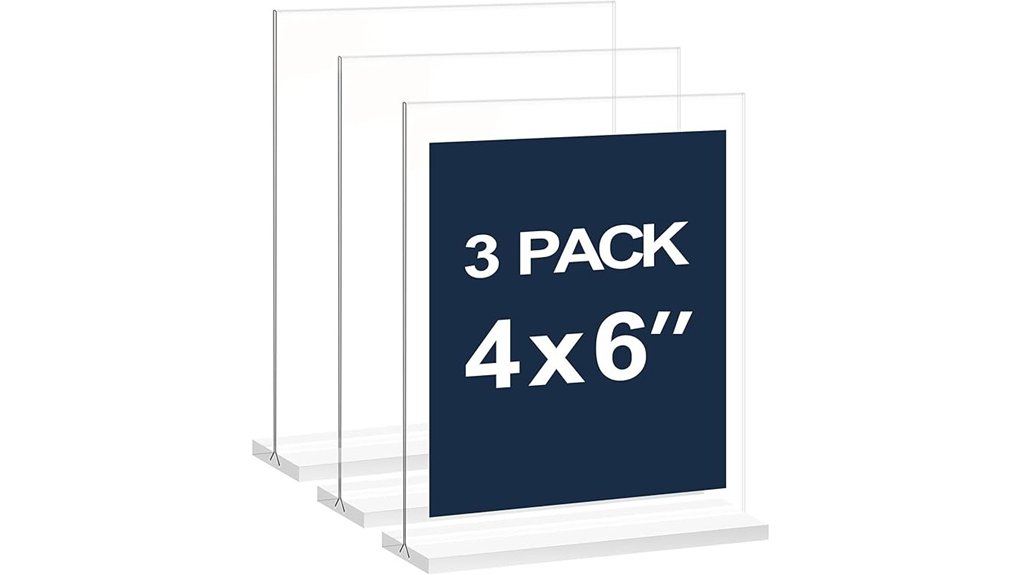 clear 4x6 acrylic 3 pack