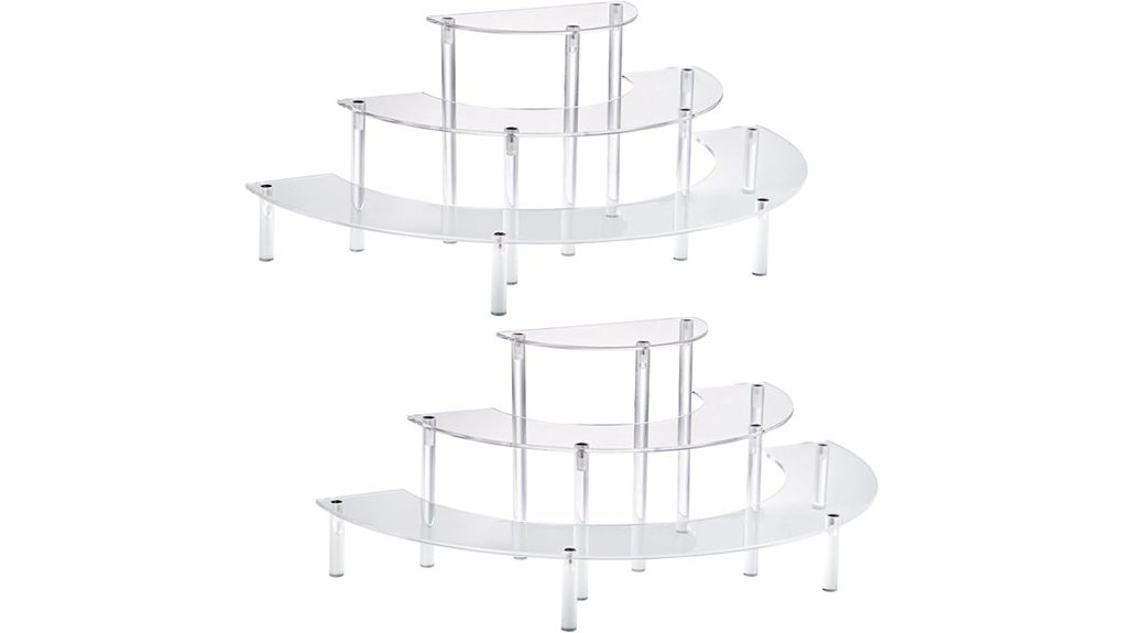 clear acrylic 3 tier stand
