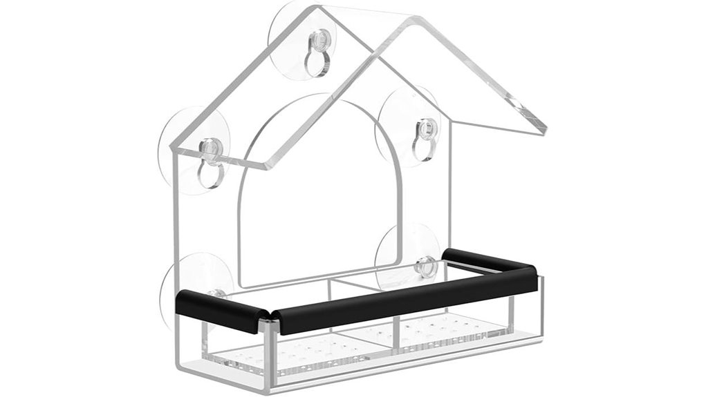 clear acrylic 5 cup feeder