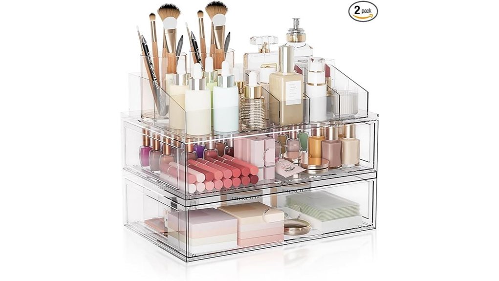 clear acrylic makeup organizer