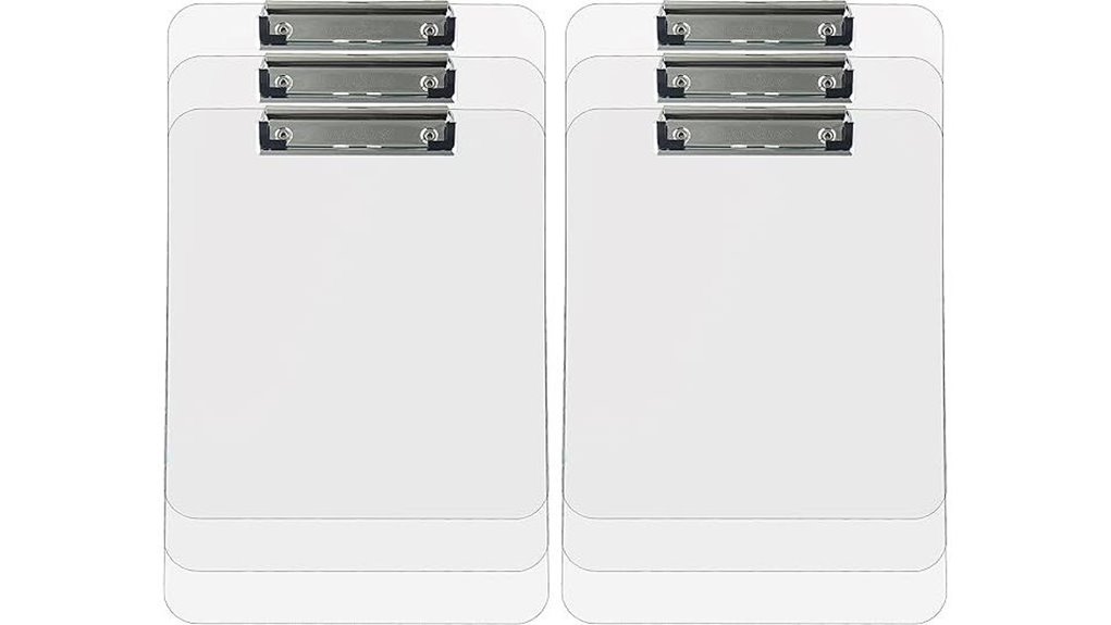 clear low profile clipboard letter