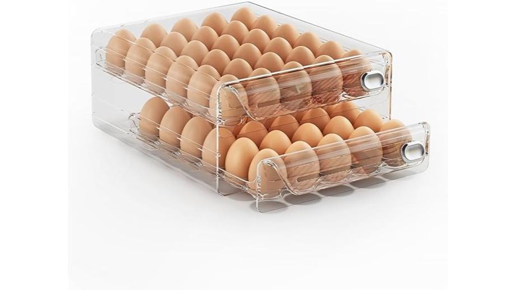 clear stackable fridge organizer