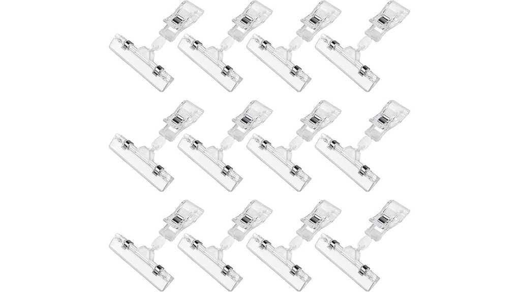 clear swivel sign clips