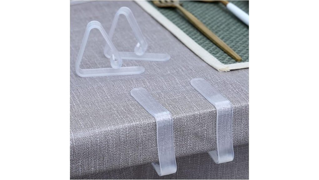 clear tablecloth hold down clips