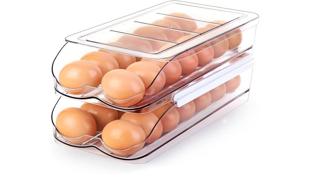 clear two tier egg holder