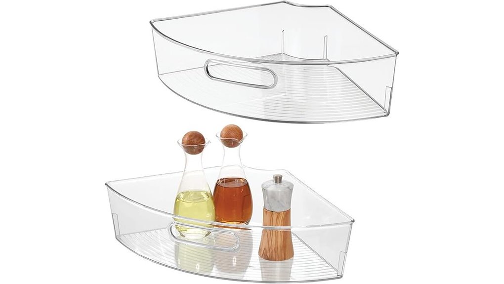 clear wedge bin 2 pack