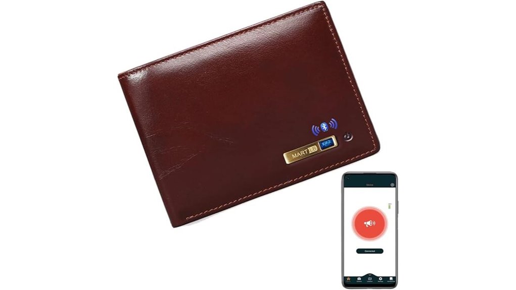 clever bluetooth wallet with alarm