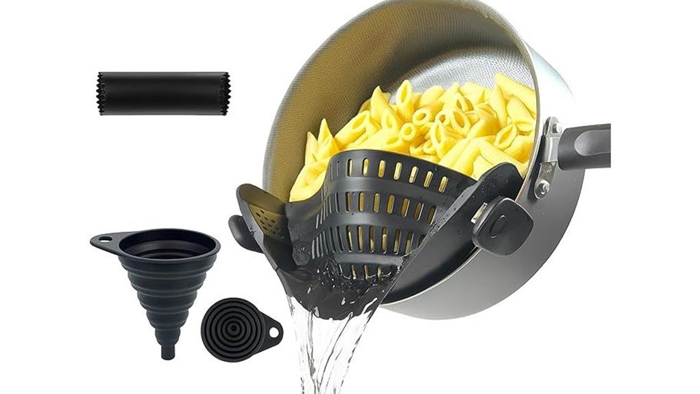 clip on silicone pasta strainer