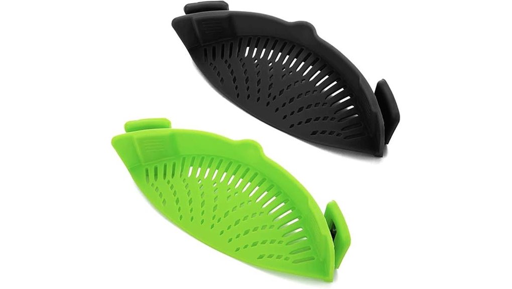 clip on strainer set for pots