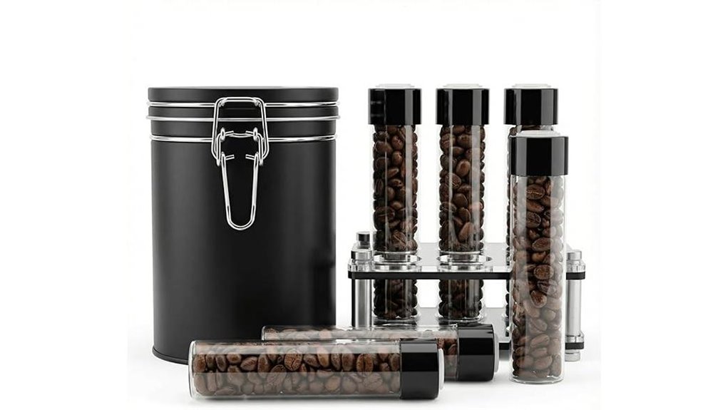 coffee bean storage with valves