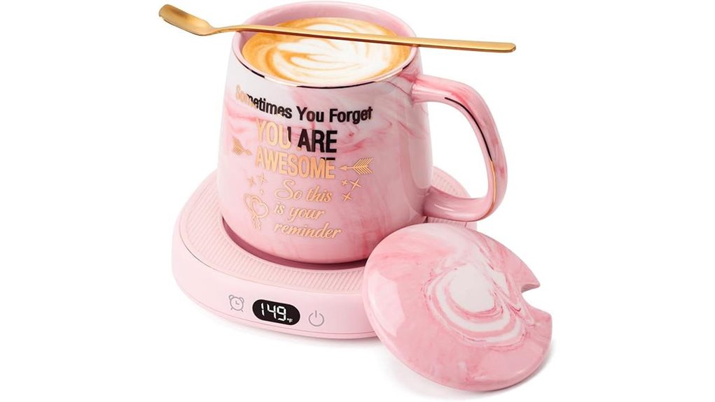 coffee mug warmer with temps and auto shutoff