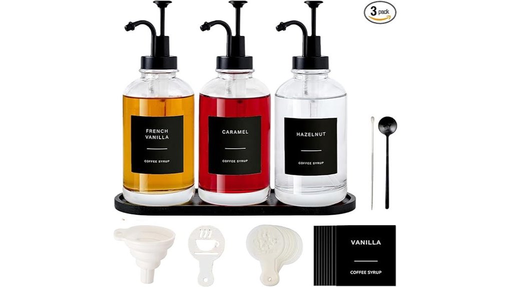 coffee syrup dispenser with pump