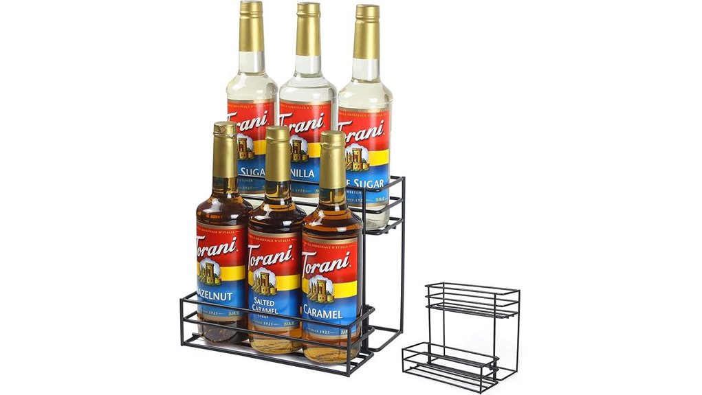 coffee syrup rack for coffee bar