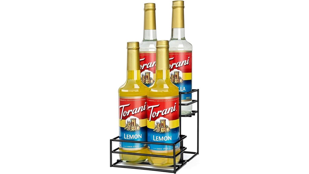 coffee syrup rack organizer for bar