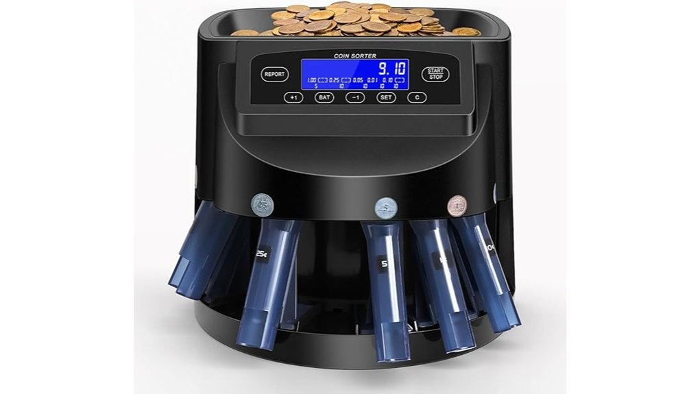 coin counter sorter with lcd display