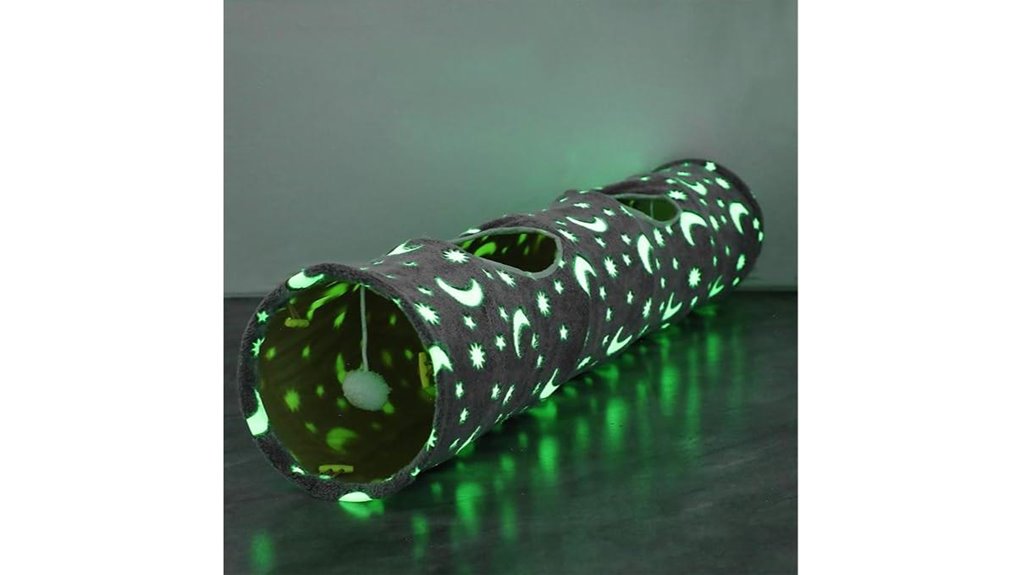 collapsible self luminous cat ball filled