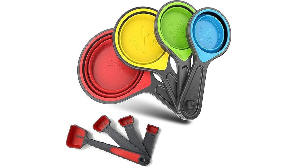 collapsible silicone 8 piece set