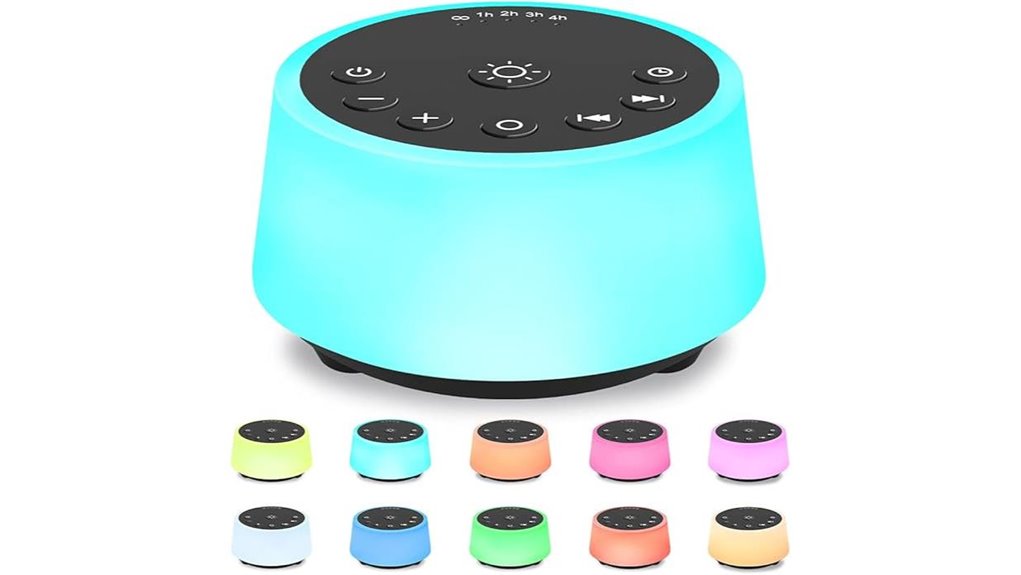 color noise sleep machine with night light
