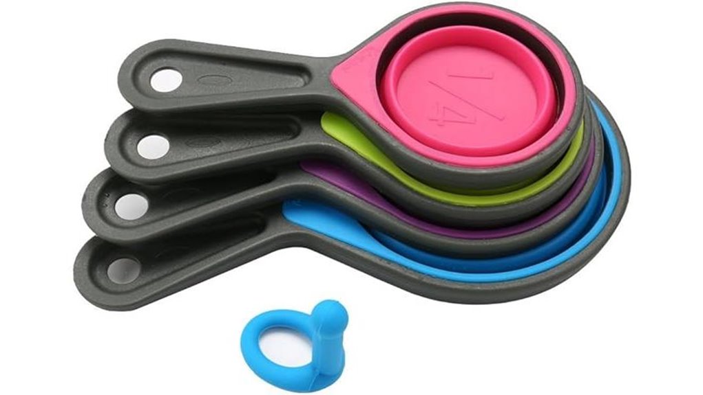 colorful collapsible silicone cups