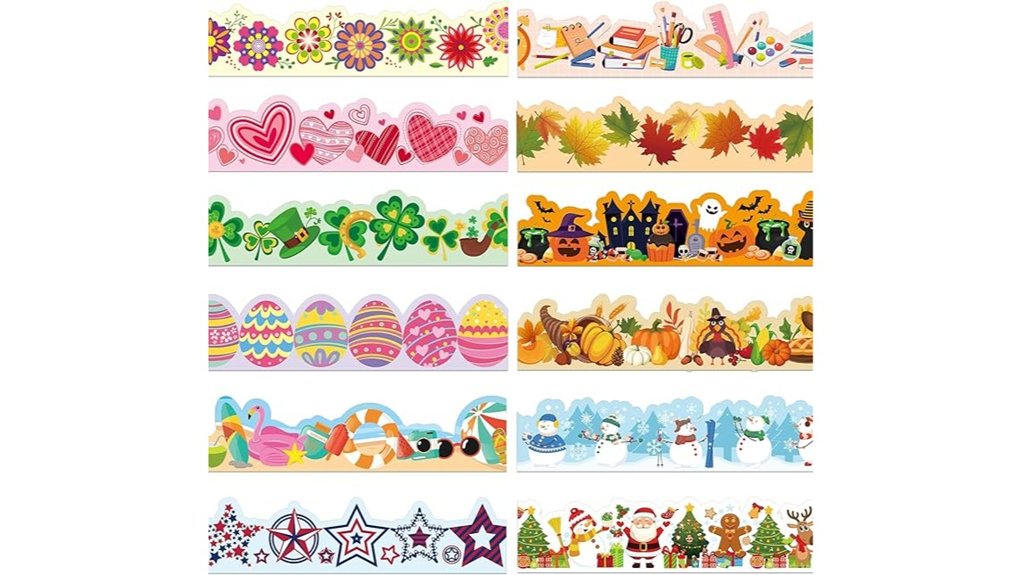 colorful rainbow bulletin borders