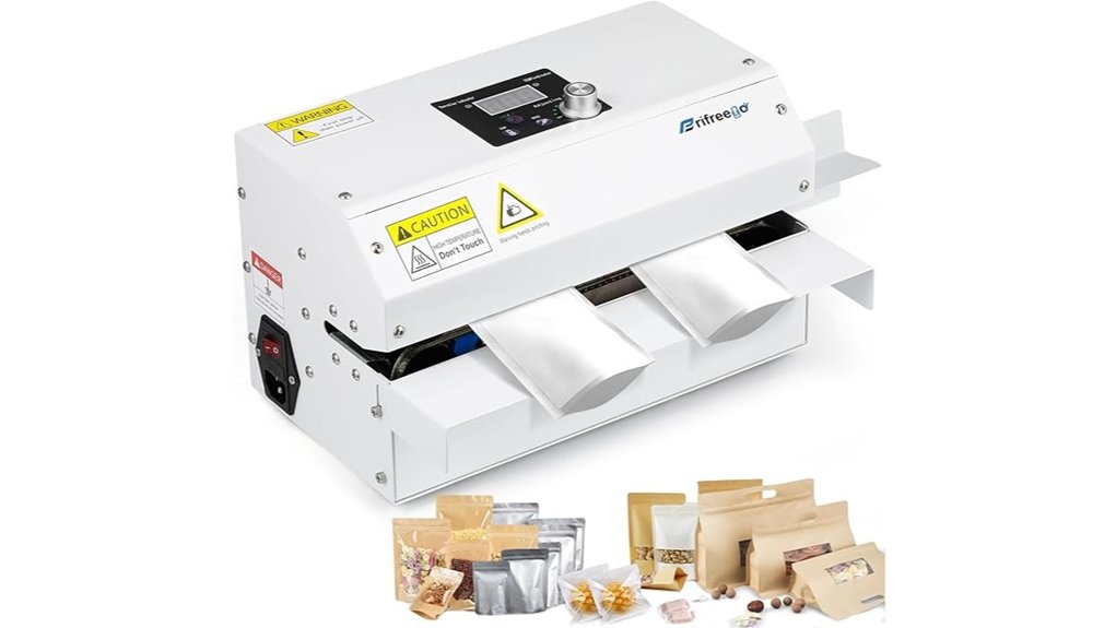 commercial grade heat sealer adjustable temperature and speed