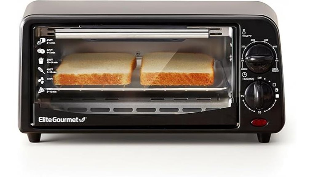 compact 2 slice toaster oven
