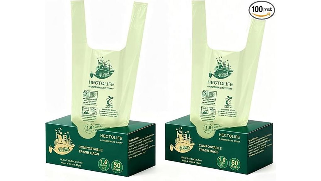 compostable 100 1 6gallon bags