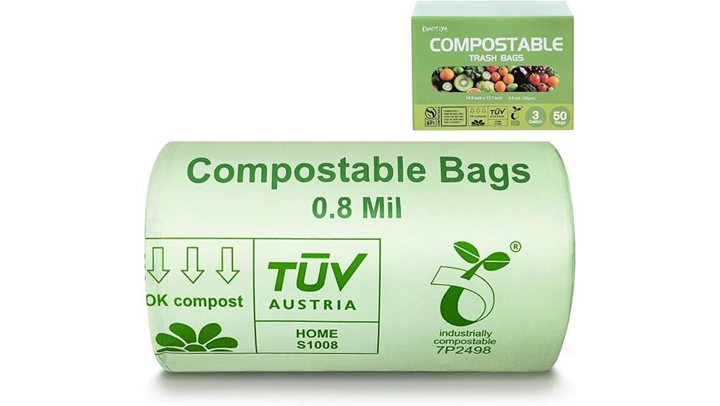 compostable 3 gallon trash bags