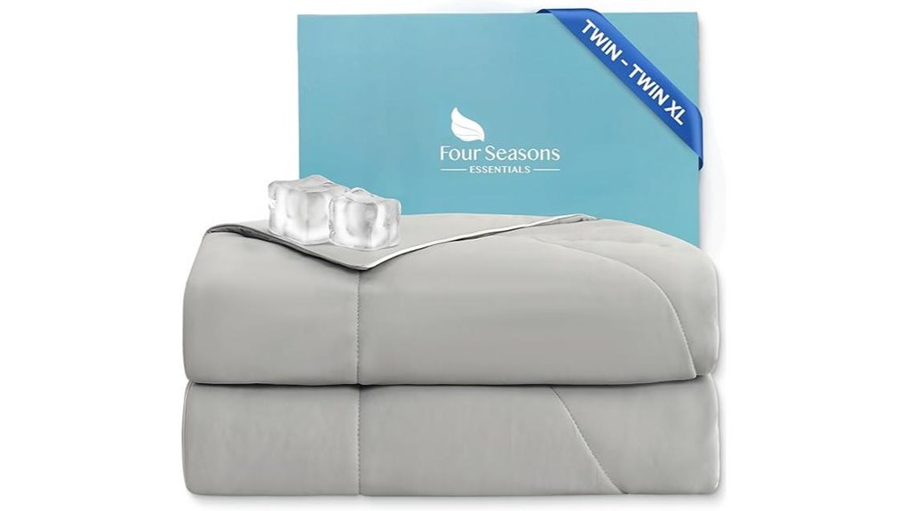 cooling twin gray comforter