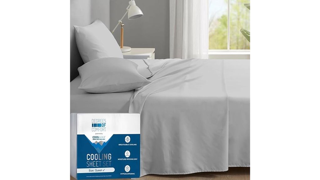 coolmax queen cooling sheets