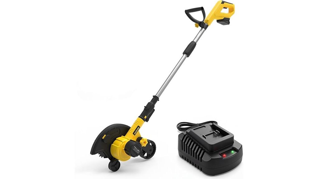cordless 9 inch dual wheel edger
