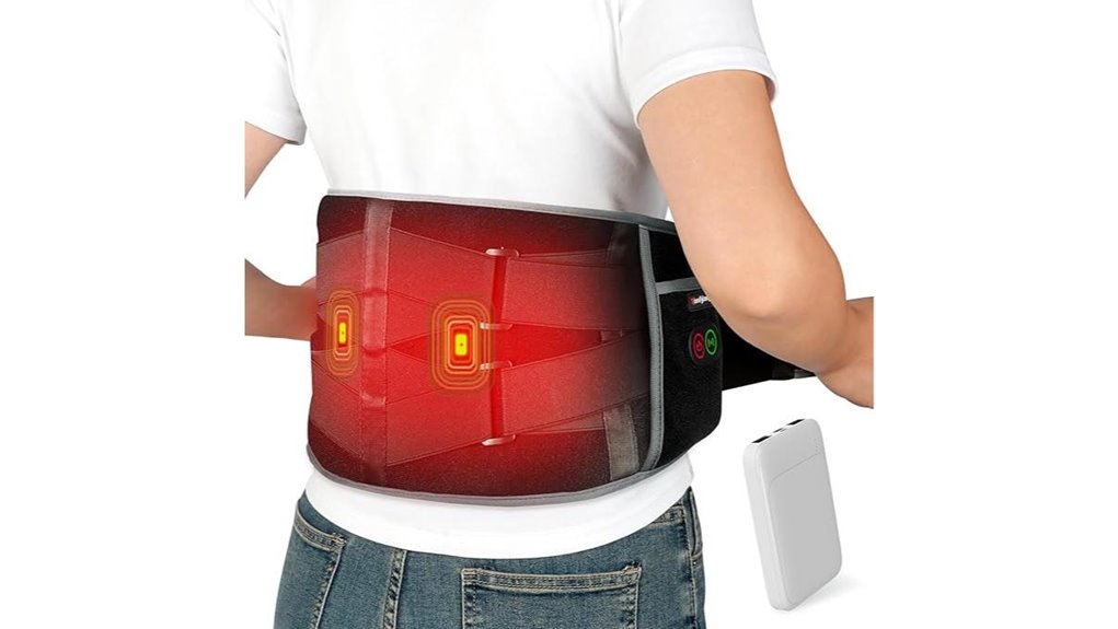 cordless back heating massager