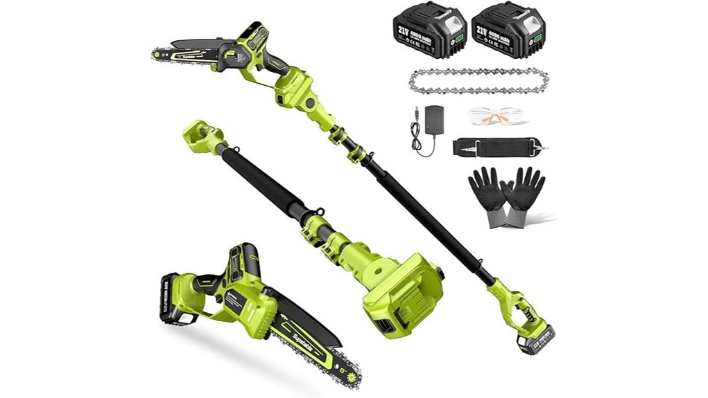 cordless dual length pole saw