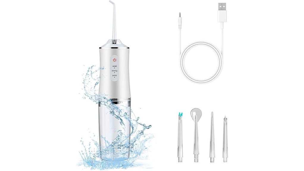 cordless flosser 3 mode 4 tip