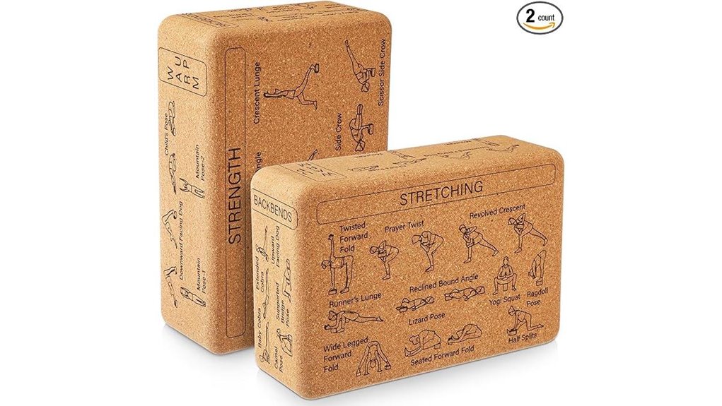 cork yoga blocks pair