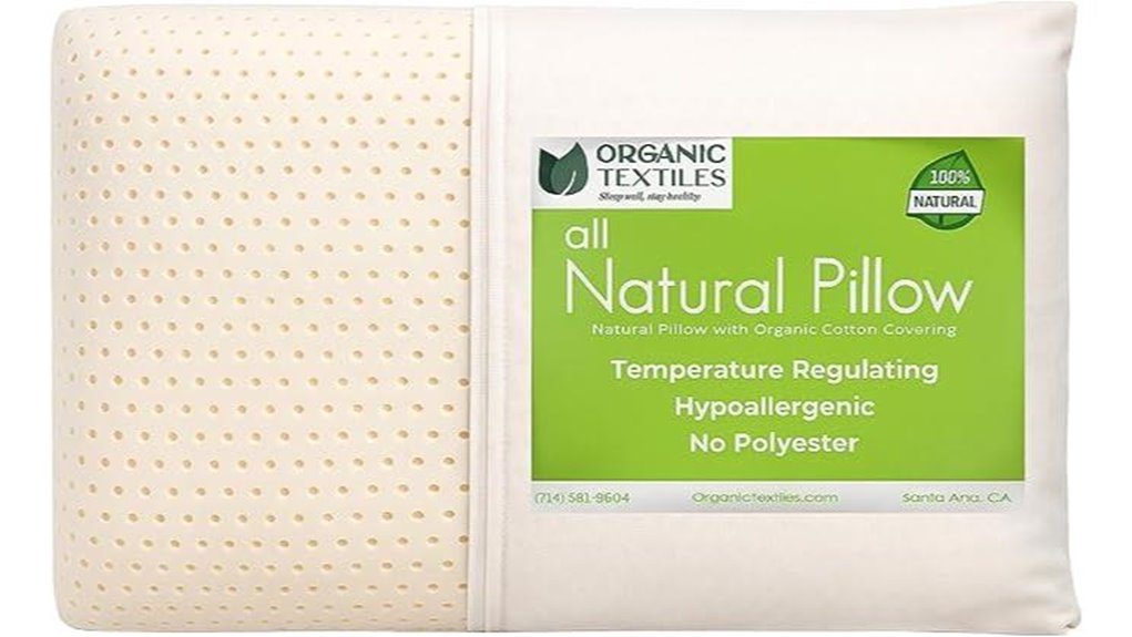 cotton covered organic latex pillow