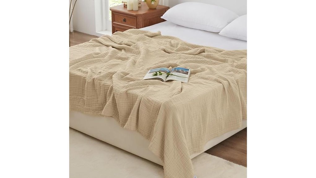 cotton muslin king blanket